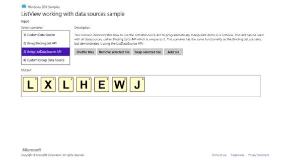 Пример работы HTML ListView с источниками данных
