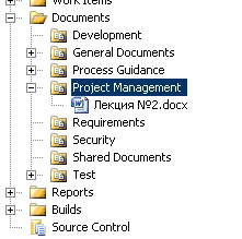 Результат – документ "Лекция№2.docx" добавлен в библиотеку Project Management