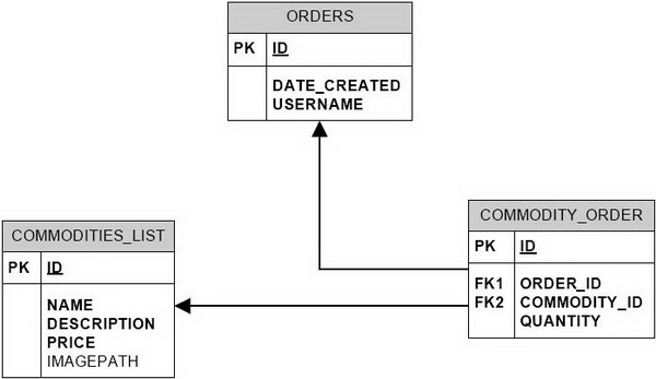 Инфологическая модель базы данных 