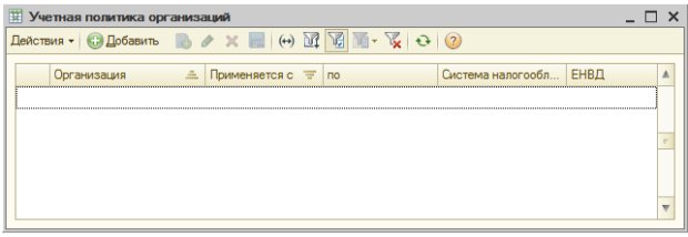 Учетная политика организаций