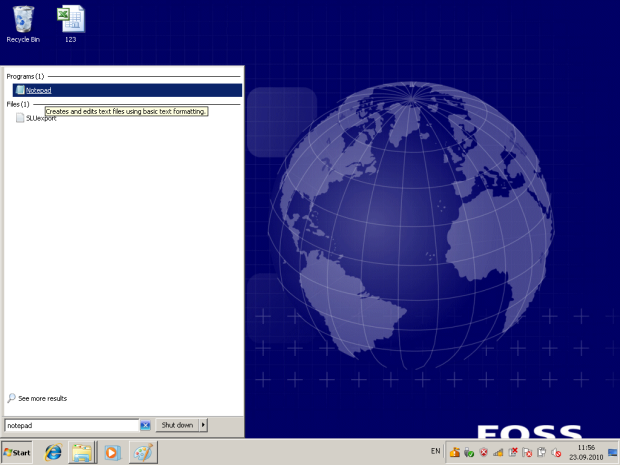  Интерфейс поиска и запуска программ и открытия файлов в Windows 7
