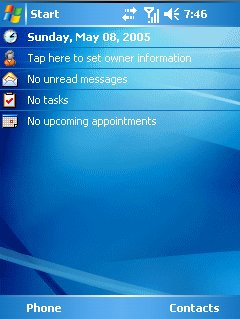  Стартовая страница (Today) Windows Mobile.