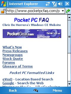  Internet Explorer в ОС Windows Mobile