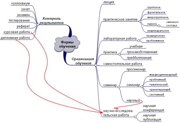 Формы организации обучения и контроля результатов в высшей школе