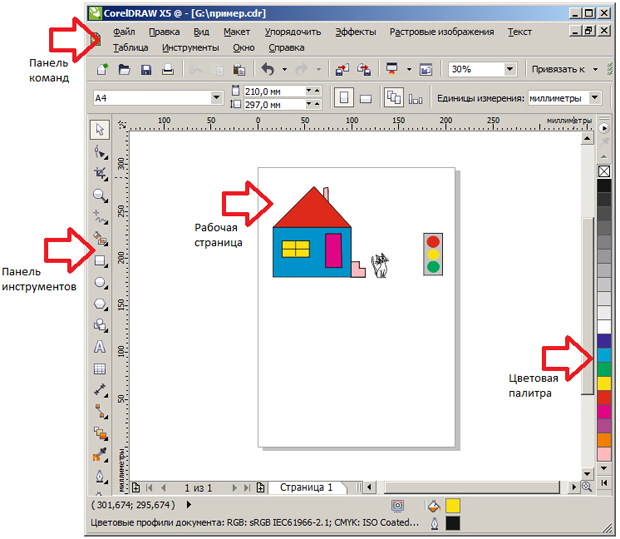 Как называются пристыковываемые окна в coreldraw