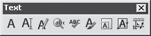 Панель инструментов Text (Текст)