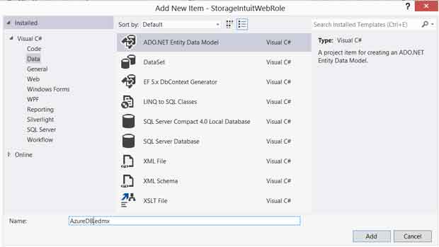 Создание ADO.NET Entity Data Model