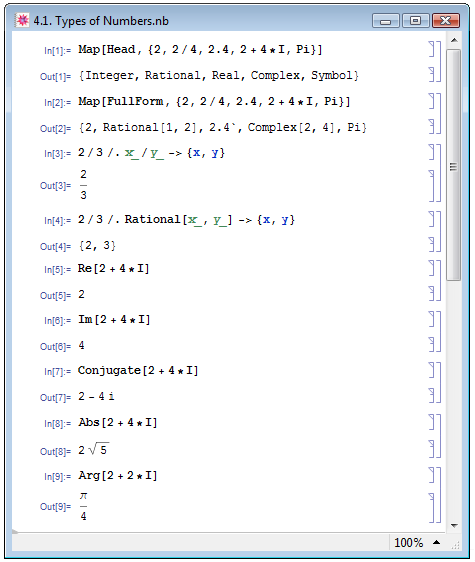 Работа с разными типами чисел в Mathematica