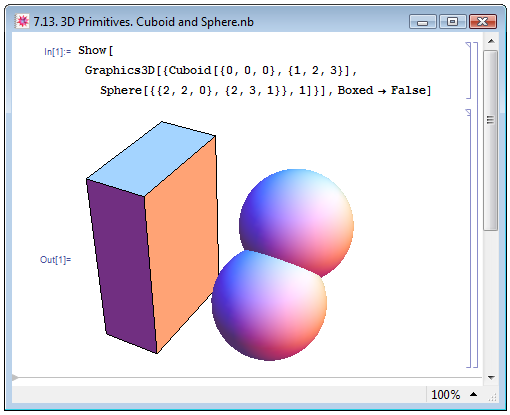 Трёхмерные графические примитивы: параллелепипед и сфера