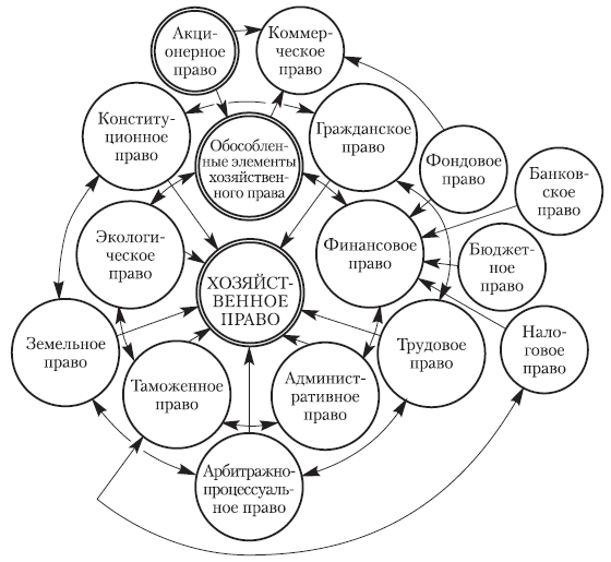 Хозяйственное право как комплекс правовых норм, формируемый из норм отраслей права
