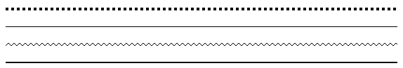 Декоративные линии, образованные в результате автоматической замены символов