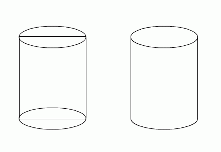 Два одинаковых цилиндра