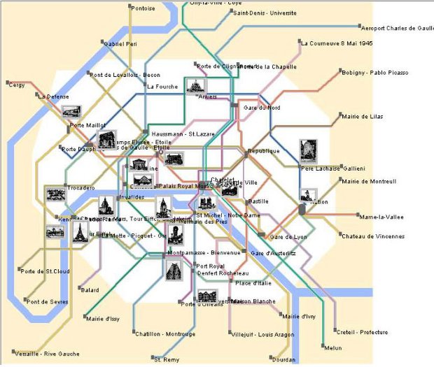 План Парижского метро