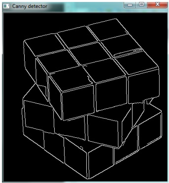 Результат выделения ребер объекта с использованием детектора Канни 