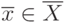 \overline{x}\in\overline{X}