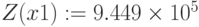 Z(x1):=9.449\times 10^5