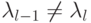 \lambda_{l-1}\neq\lambda_l