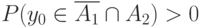 P(y_0\in\overline{A_1}\cap A_2)>0