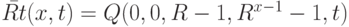 \bar{Rt}(x,t)=Q(0,0,R-1,R^{x-1}-1, t)