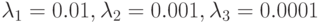 \lambda_1=0.01, \lambda_2=0.001, \lambda_3=0.0001