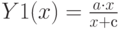 Y1(x)=\frac{a\cdot x}{x+с}