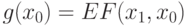 g(x_0)=EF(x_1, x_0)