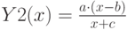 Y2(x)=\frac{a\cdot (x-b)}{x+c}