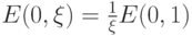 E(0,\xi)=\frac{1}{\xi}E(0,1)