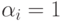 \alpha_i=1