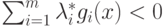 \sum_{i=1}^m \lambda_i^* g_i (x) < 0