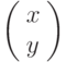 \left(\begin{array}{l}x\\y\end{array}\right)