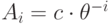 A_i=c\cdot\theta^{-i}