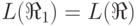 L(\Re_1) = L(\Re)