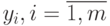 y_i, i= \overline {1,m}