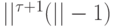 \slashfrac{|\calQ|^{\tau+1}}{(|\calQ|-1)}