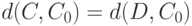 d(C,C_0) = d(D,C_0) 