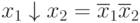 x_{1}\downarrow x_{2} = \overline{x}_{1}\overline{x}_{2}