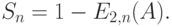 S_n=1-E_{2,n}(A).