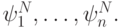 \psi_1^{N}, \ldots , \psi_n^{N}.