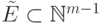 \tilde E\subset \N^{m-1}\kern-1pt