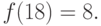 f(18)=8.