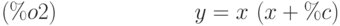 y=x\,\left( x+\%c\right) \leqno{(\%o2) }