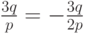 \smash[t]{\frac{3q}{p}=-\frac{3q}{2p}}