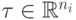 \tau\in\mathbb R^{n_i}