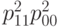 p_{11}^2p_{00}^2