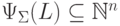 \cou ( L ) \subseteq \mathbb{N} ^n