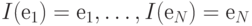 I(е_1) = е_1, \dots , I(е_N) = е_N