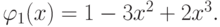 \varphi_1 (x) = 1 - 3x^2  + 2x^3.