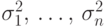 \sigma_1^2,\,\dots,\,\sigma_n^2