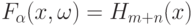 F_{\alpha}(x,\omega) = H_{m+n}(x)